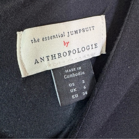 Anthropologie Freya Scalloped Knit Jumpsuit Black Size 2 - Picture 11 of 13